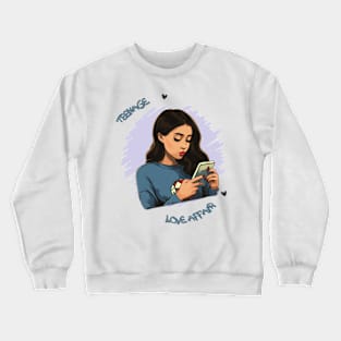 Committed to Connection: In a Relationship with My Phone Crewneck Sweatshirt